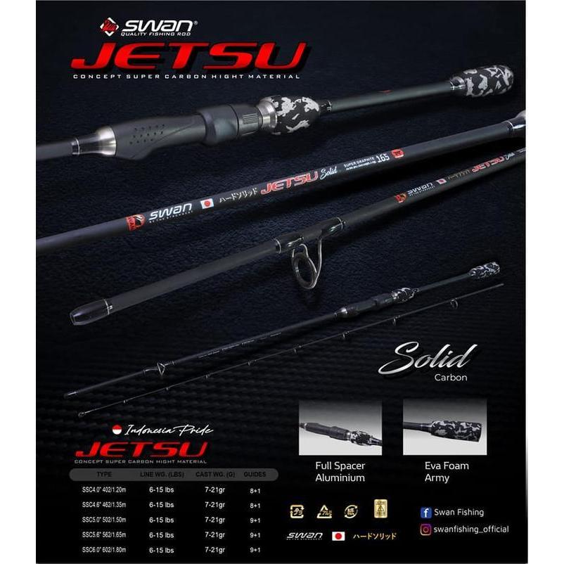 Rod SPINNING SWAN JETSU SOLID CARBON