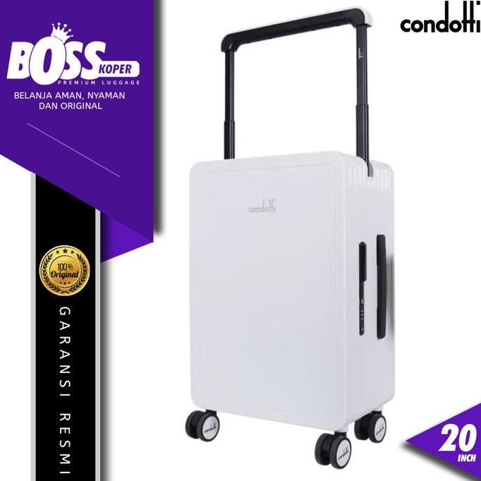 Koper Cabin 20 Inch CONDOTTI Hardcase Non Zipper Polycarbonate TSA