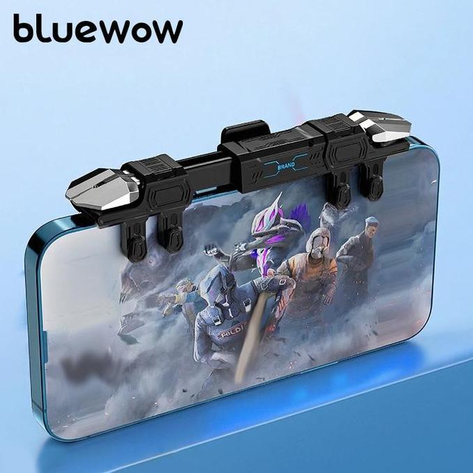 BlueWow DY15 Trigger Pubg FF Fps L1 R1 Gaming Six Finger Trigger untuk Pengalaman Gaming Optimal dan