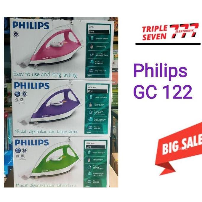 PHILIPS SETRIKA DIVA GC 122 / GC122/ SETRIKAAN PHILIPS DIVA RESTOCK