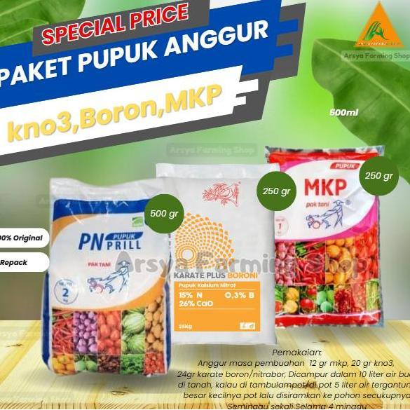 Newcastel- Paket Pupuk Anggur Kno3 Putih + Mkp + Boron