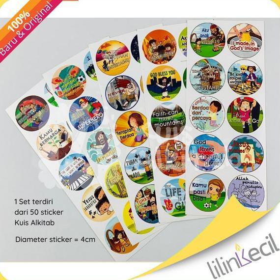 Sticker Kuis Alkitab/Stiker Anak/Sticker Rohani Kristen