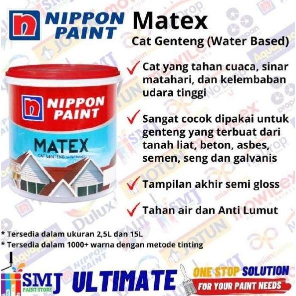 CAT GENTENG NIPPON PAINT MATEX CAT GENTENG HITAM KEMASAN 2,5 LITER