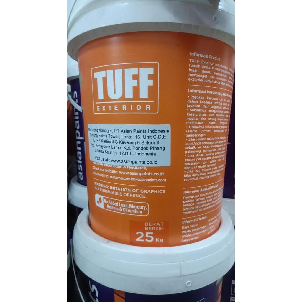 CAT TEMBOK / DINDING LUAR ASIAN PAINT TUFF EXTERIOR KEMASAN 25 Kg