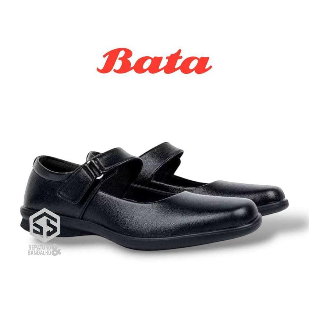 New Bata - Sepatu Wanita Paskibraka Original Sepatu Pantofel Bata Sekolah Kerja Hitam Wanita Heels 3