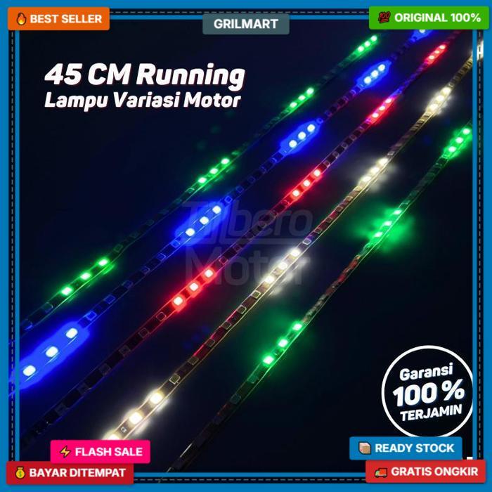 Lampu Alis Led Running 45 Cm Kedip Drl Elastis Rgb Fleksibel Strip Motor / Mobil Universal Fast Resp