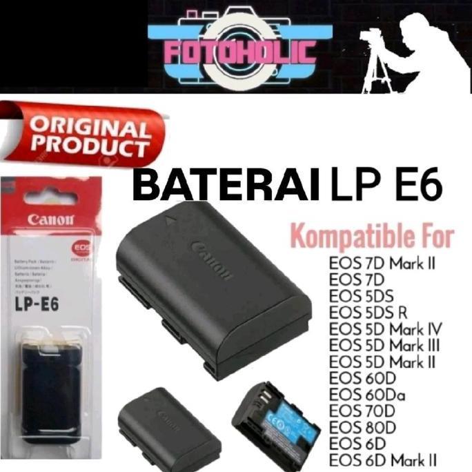 BATERAI CANON LP-E6 / BATERAI LP E6 / CANON LP E6 / LPE6 ORINAL
