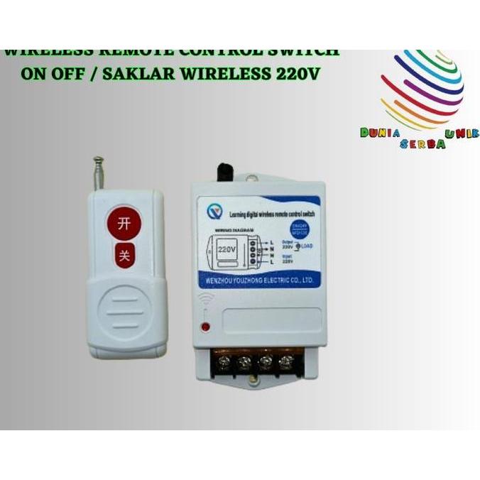 WIRELESS REMOTE CONTROL SWITCH ON OFF / SAKLAR WIRELESS 220V