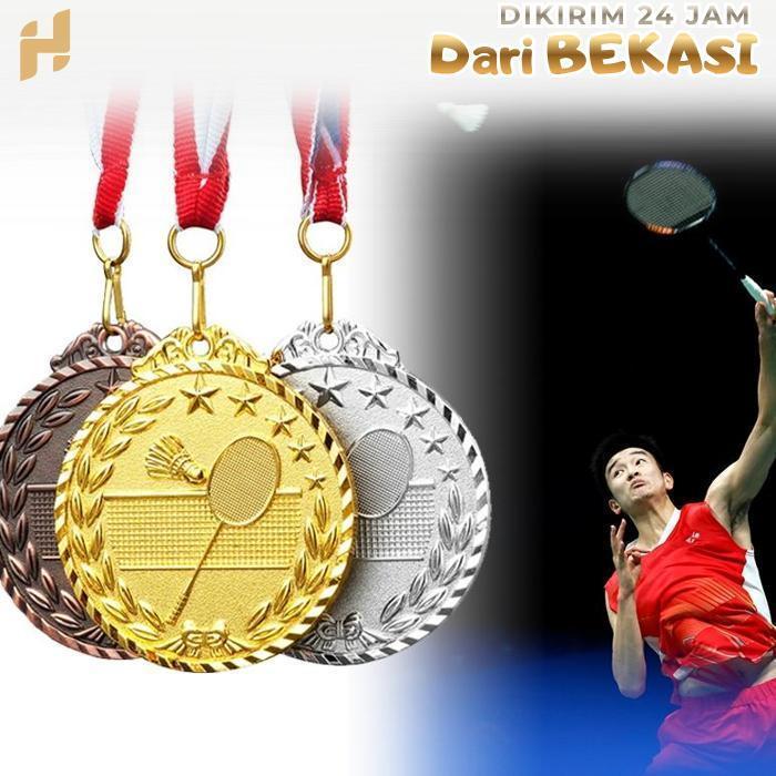 3pcs/Set Medali Kejuaraan Logam Medali Badminton 6cm Medali Bulutangkis Mendali Badminton