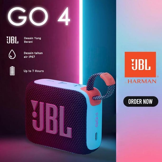 100%Ori JBL Go4 Portable Bluetooth Mini Speaker Big Audio And Punchy Bass IP67 Waterproof And Dustpr