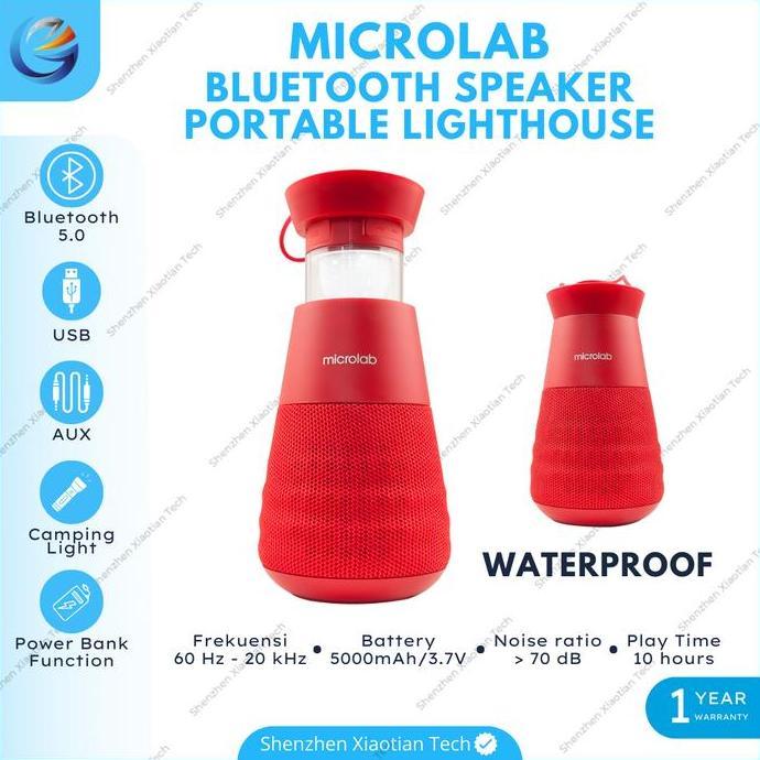 Microlab Lighthouse Speaker Camping Portable Wireless Bluetooth