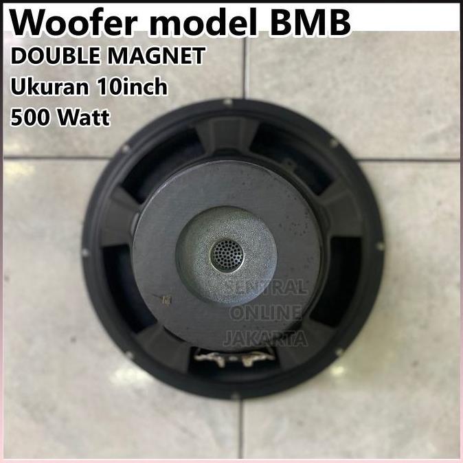 SPEAKER WOOFER 10 inch MODEL BMB 500 Watt DOUBLE MAGNET 10inch 10in