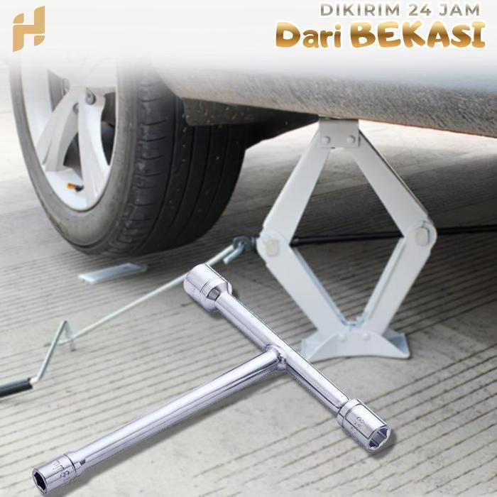 Kunci T Mini Ukuran 8 10 12mm Kunci Sok T Putih Chrome Vanadium Cocok Mobil Motor