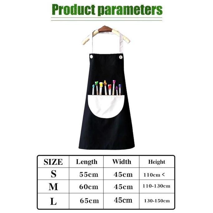 XAVIERY Apron Celemek Anak Melukis Hitam Apron Memasak Waterproof Anti Air Anti Minyak