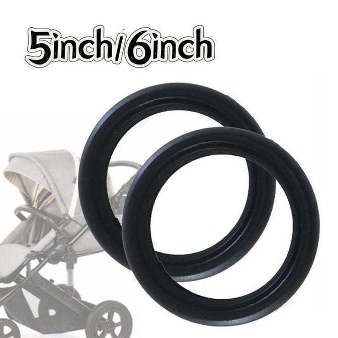 KEYMAZ Roda Karet Aksesoris Stroller Bayi Universal Ban Bit Depan Belakang Stroller / Ban Luar Strol