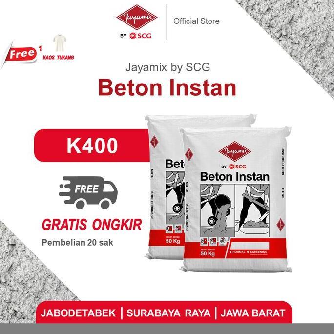 (Best) Jayamix by SCG Beton Instan K400 [20 Zak]