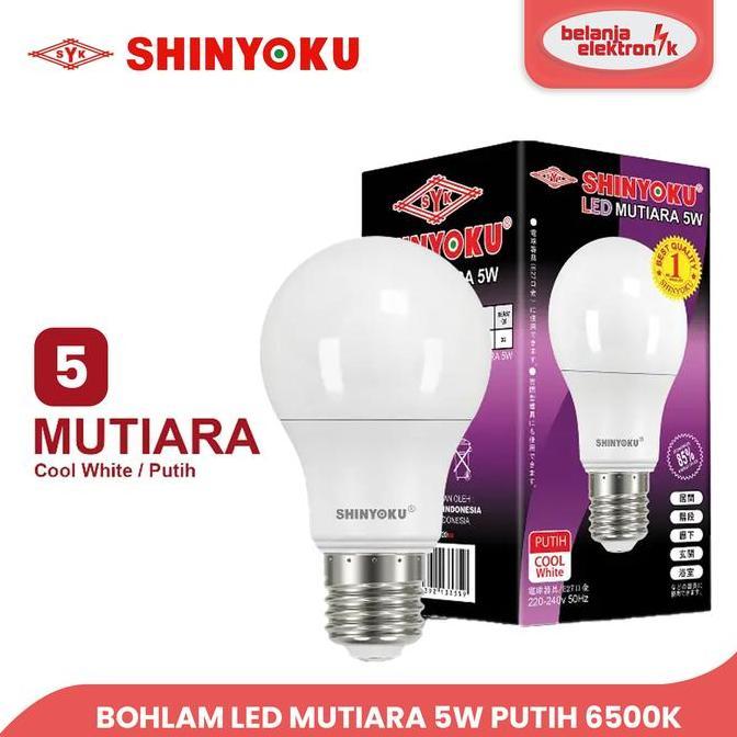 (Best) LAMPU BOHLAM LED SHINYOKU MUTIARA 5W KUNING 3000K
