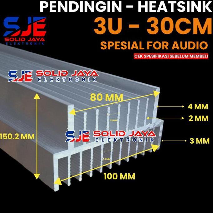 Comp- Pendingin Heatsink 3U 30 Cm Model 21 Sirip Yiroshi Socl For Jbl Socl Ocl Audio Mk Heatsrink 3 