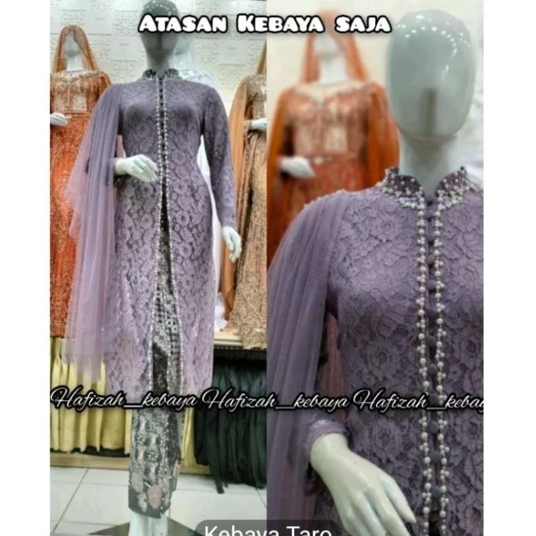 Diskon CodKebaya Ibu Besan Model Tunik Mix Payet Mutiara Kebaya Selendang Kebaya Pesta Baju Wanita K