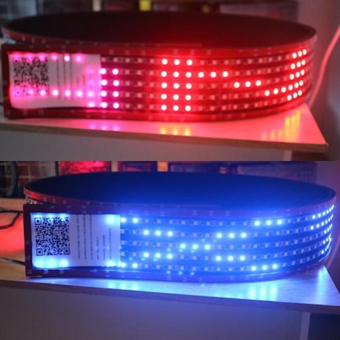 LAMPU STROBO KACA NEW RUNNING TEXT BARIS MOBIL BUS TRUK TRUCK