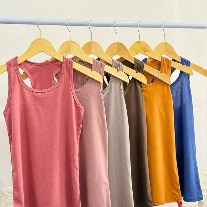 DI19 - Tanktop Kaos Tali SILANG / Tanktop Bahan Kaos / Tanktop Silang