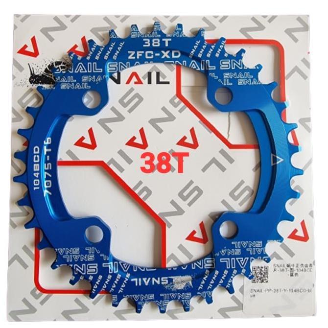 Cycle- Snail Chainring 38T Bcd 104 Chain Ring Narrow Wide Bcd 104Mm Sepeda