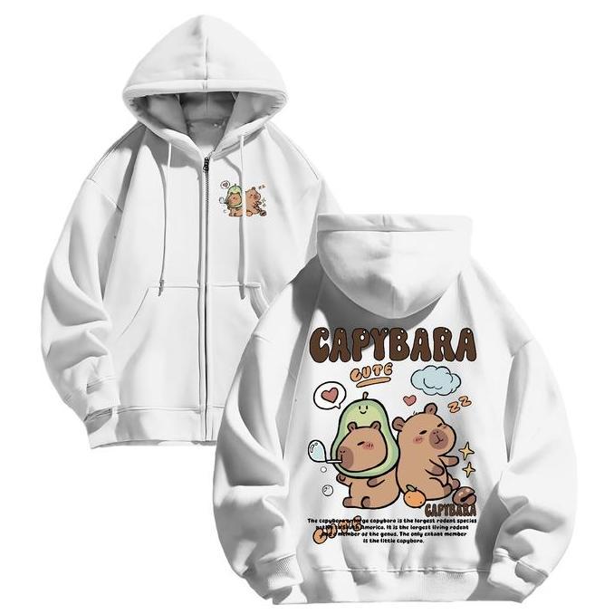 FENJACK Hoodie Zipper CAPYBARA  Size M-XXL - Pria & Wanita GM