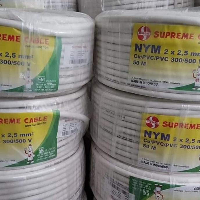 Promo Kabel Supreme 2x2.5 / NYM 2x2.5 Supreme @50 m KHUSUS GOSEND Diskon