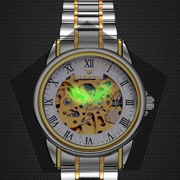 Clock- Fngeen 8866 Otomatis Jam Tangan Pria Anti Air Fashion Stainless Steel Mekanis Terproof Tches