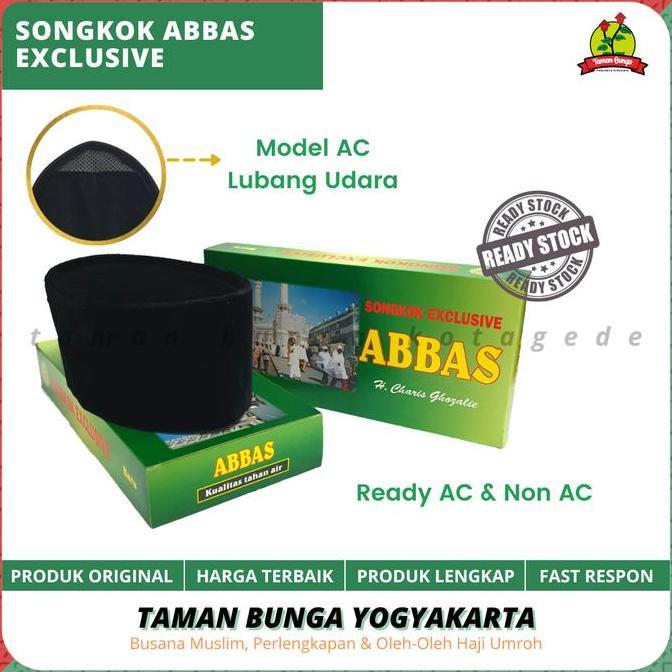SONGKOK KOPYAH PECI HITAM POLOS ABBAS