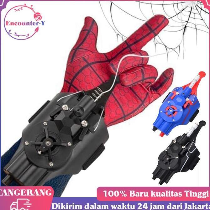 HATSUD Mainan Web Shooter Spiderman Senjata Spiderman Cosplay Sarung Tangan Spiderman Mainan Jaring 