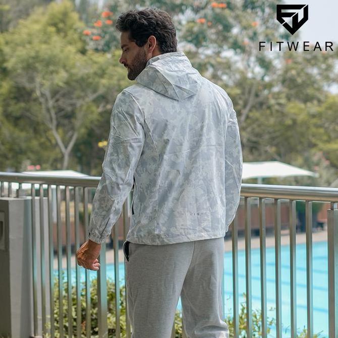 Fitwear - Jaket Olahraga Running Pria ARTHUR PRINTED UNI - L - 5XL Sport