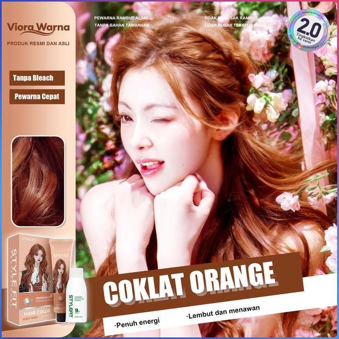 [LUSHOP] [TOKO RESMI LANGSUNG] STYLE FIT CAT RAMBUT COKLAT ORANGE PEWARNA RAMBUT PRIA DAN WANITA,SEM