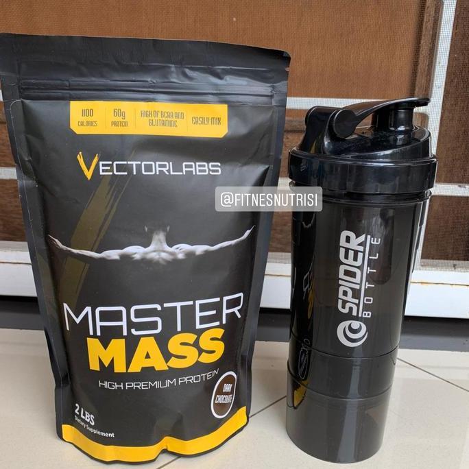 mastermass 2lbs vectorlabs gainer mass susu penambah masa otot fitness