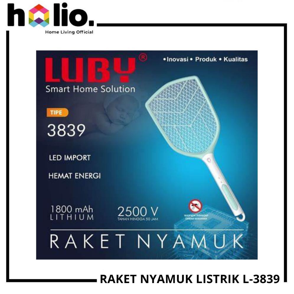 Limited Holio Luby Raket Nyamuk Listrik Charger Baterai Lithium L-3881/3882/3883/3838/3839/3851/3852
