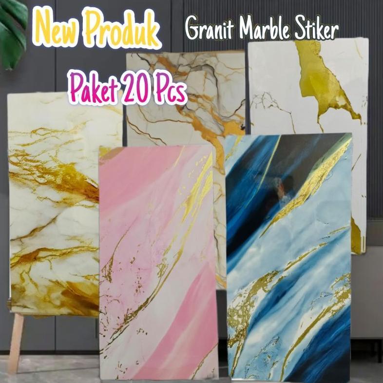 Jamin Murah Granit Marble Stiker Premium Quality / Wallpaper Granit Marble Dinding ( 30Cm 60Cm ) 20 