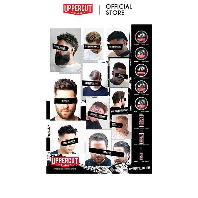 [LUSHOP] UPPERCUT DELUXE POMADE STYLING GUIDE POSTER