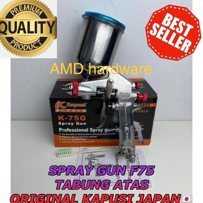 TERMURAH - Spray Gun F75 tabung atas SPET Semprotan CAT F 75 Angin Kompresor Kapusi Original Japan