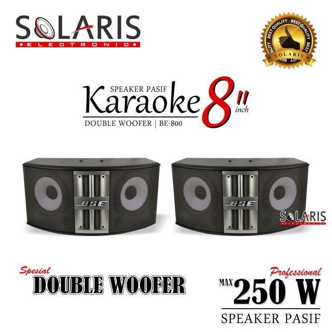 SPEAKER KARAOKE 8 Inch DOUBLE WOOFER BSE BE-800 SPEAKER PASIF Bass Speakers