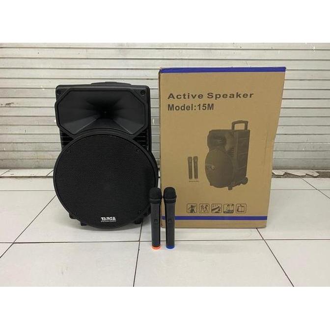 Speaker Portable Wireless TARGA 15 M Aktif 15 Inch Bluetooth Usb ORI