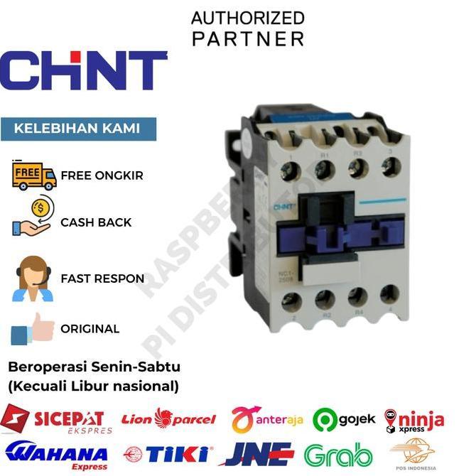 CONTACTOR CHINT NC1-2508 4P 2NO 2NC KONTAKTOR SGA3