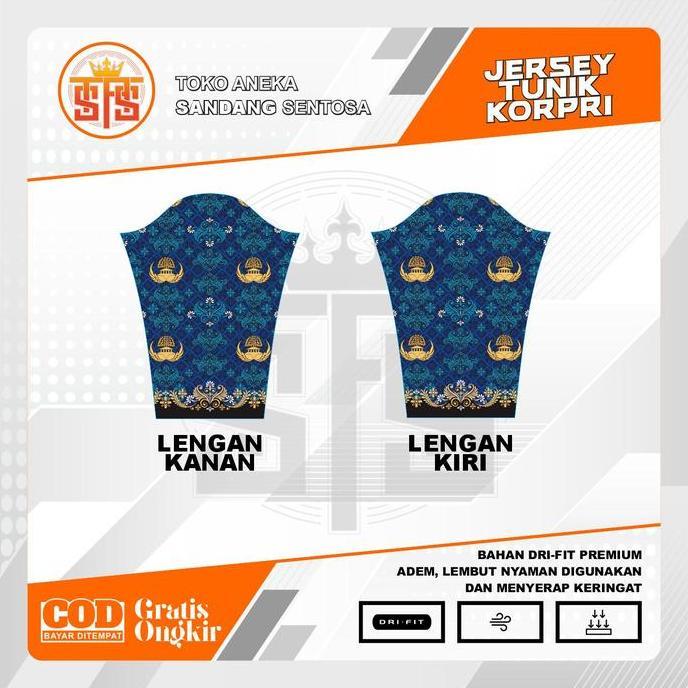 TASS JERSEY TUNIK KORPRI / BAJU DRESS KORPRI  KAOS DRES OLAHRAGA KORPRI  DRES DRI-FIT  KAOS OLAH RAG