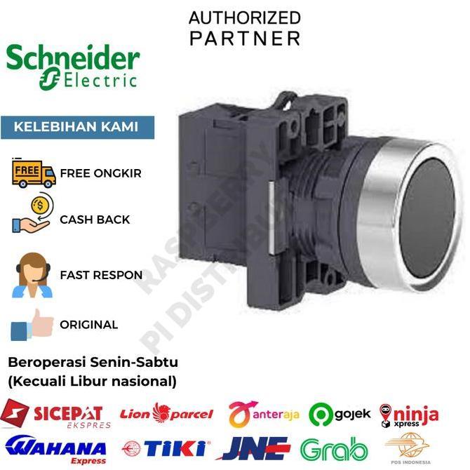 SCHNEIDER PUSH BUTTON XA2EA21 PB,FLUSH,BLACK,1NO SGA3