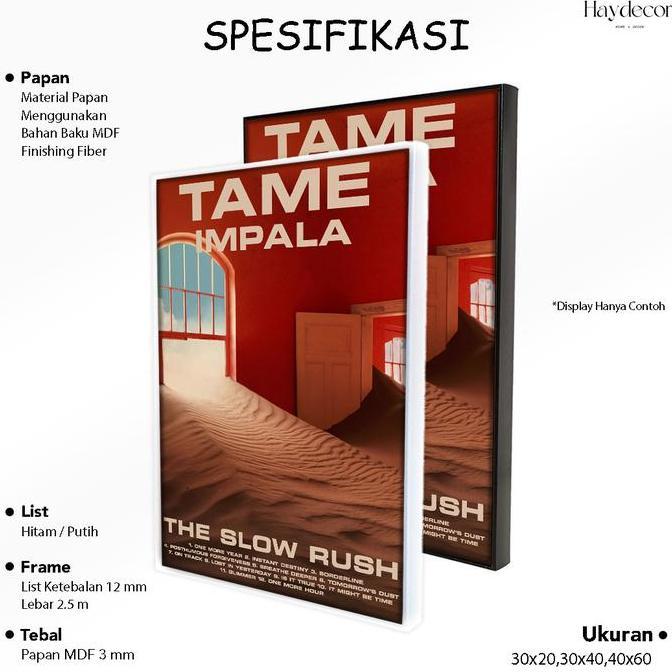 Haydecor Bingkai Fiber Kamar The Impala Band Photowall Pictbox Dinding Pajangan Hiasan Dekorasi Wall