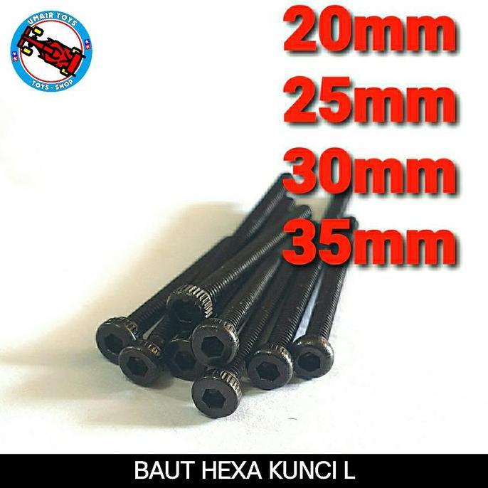 Baut Tamiya M2 Hexa Kunci L / Baut M2 Hex Baut Hexa Kunci Baut L Stainless Steel