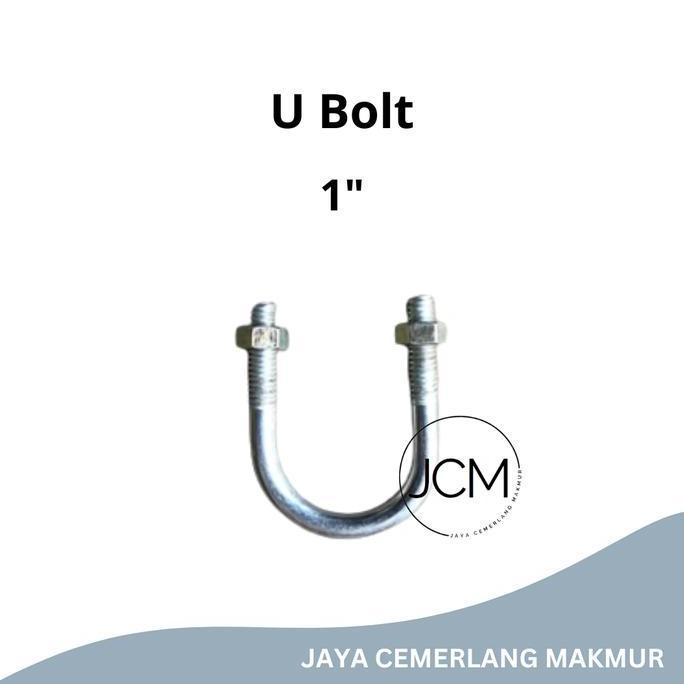 U Bolt 1" Inch / Klem U Besi Galvanis 1" / Clamp U Galvanized 1" Inch