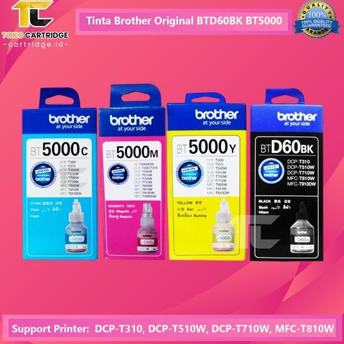 SET Tinta Brother BTD60Bk D60 BT5000 Printer MFC-T810W T910DW T4500DW