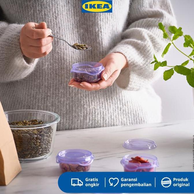 Lacha- Pruta Kotak Makan Dengan Penutup Ungu 70Ml Isi 3Pcs