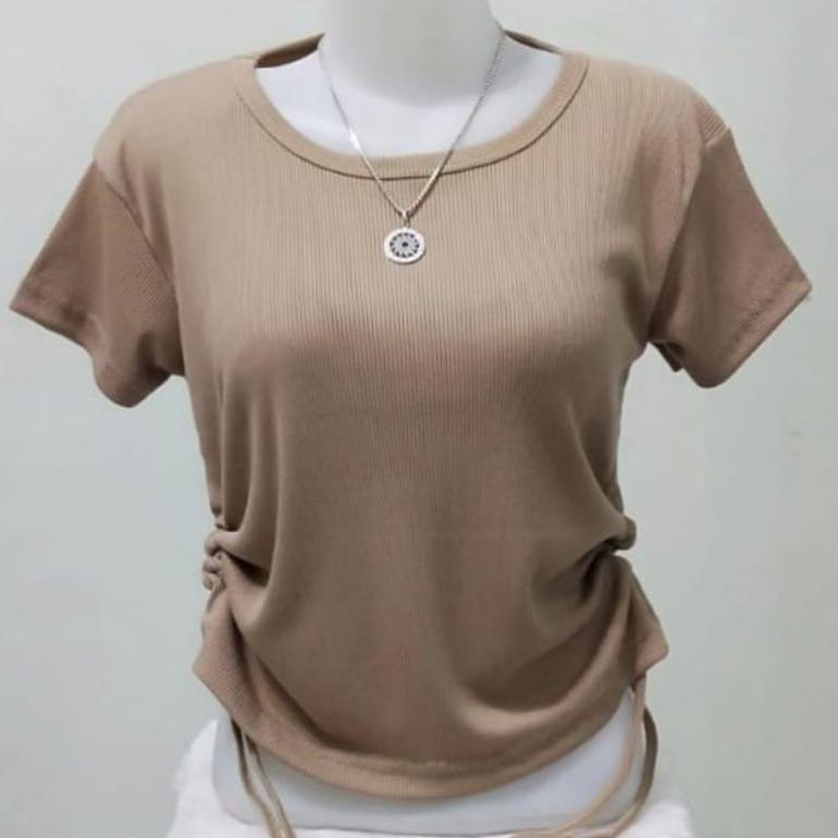 BESTPROMO zulfikar fashion muslim Kimberly kaos rajut serut wanita ( real pict)