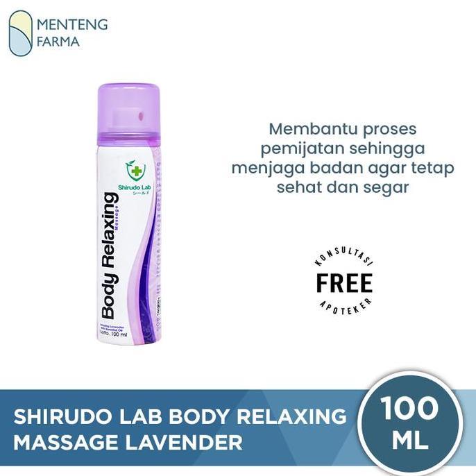 Shirudo Lab Body Relaxing Massage Spray Lavender 100 ml - Body Relaxant Relaksasi Otot
